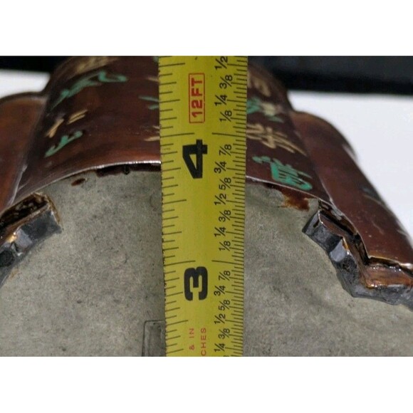 Chinese Tea Herbs Bottle Traditional Caddy Figure Signed - Picture 12 of 13